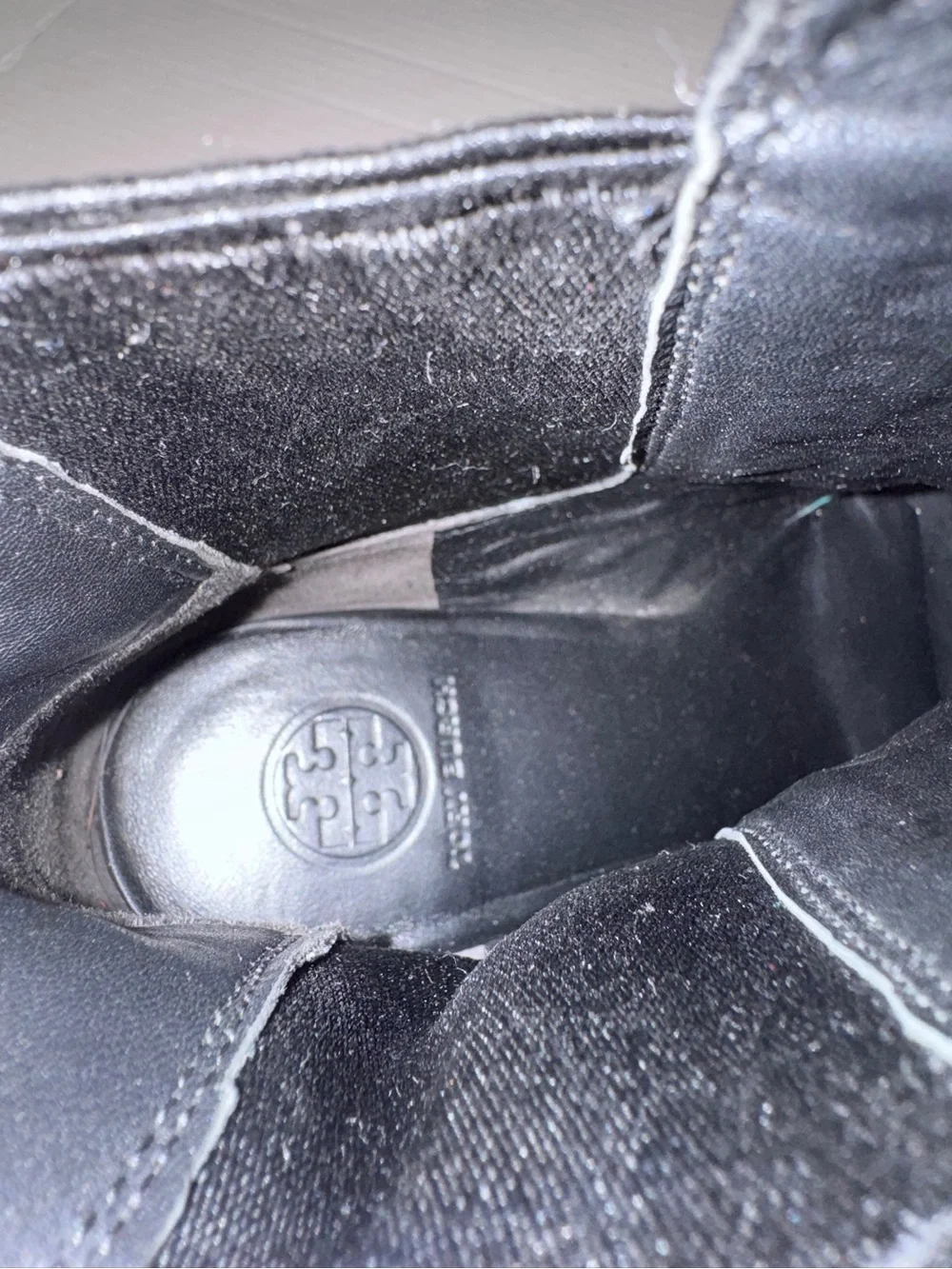 Tory Burch Nicola Boots Womens 8M Black Leather Chelsea Block Heel Elegant Edgy